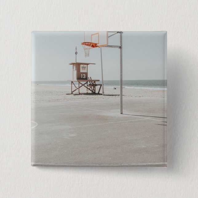 Badge Carré 5 Cm Basket (Devant)