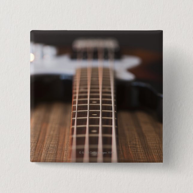 Badge Carré 5 Cm Bass Guitare 2 (Devant)