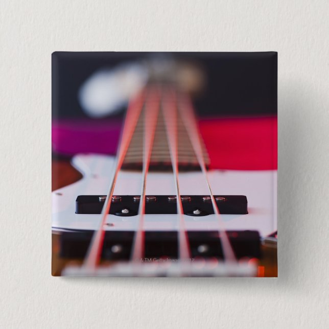 Badge Carré 5 Cm Basse Guitare 3 (Devant)