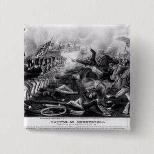 Badge Carré 5 Cm Bataille de Churubusco