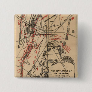 Badge Carré 5 Cm Bataille de Gettysburg 2