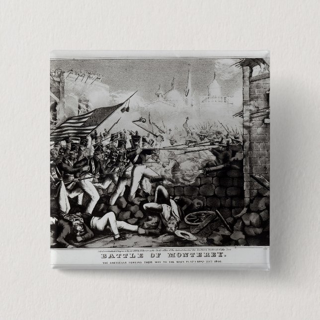 Badge Carré 5 Cm Bataille de Monterey (Devant)