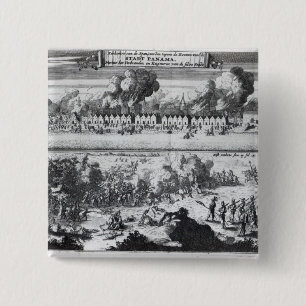 Badge Carré 5 Cm Bataille entre les Buccaneers