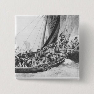 Badge Carré 5 Cm Bateaux de Viking