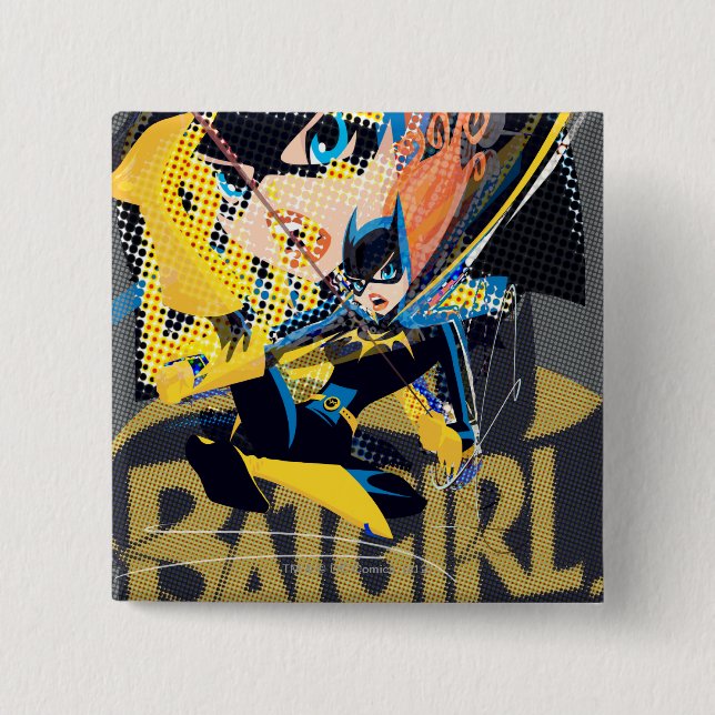Badge Carré 5 Cm Batgirl Swning Kick (Devant)