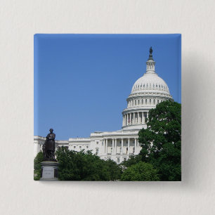Badge Carré 5 Cm Bâtiment du Capitole à Washington DC