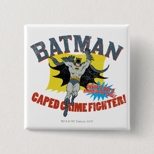 Badge Carré 5 Cm Batman Caped Crime Fighter