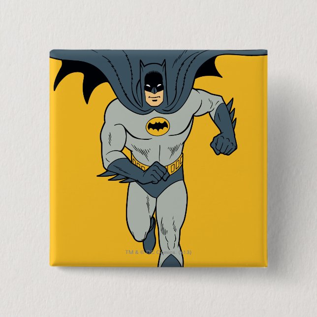 Badge Carré 5 Cm Batman en cours d'exécution (Devant)