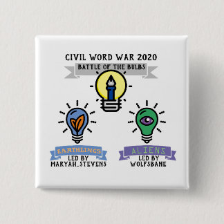 Badge Carré 5 Cm Battle of the Bulbs bouton