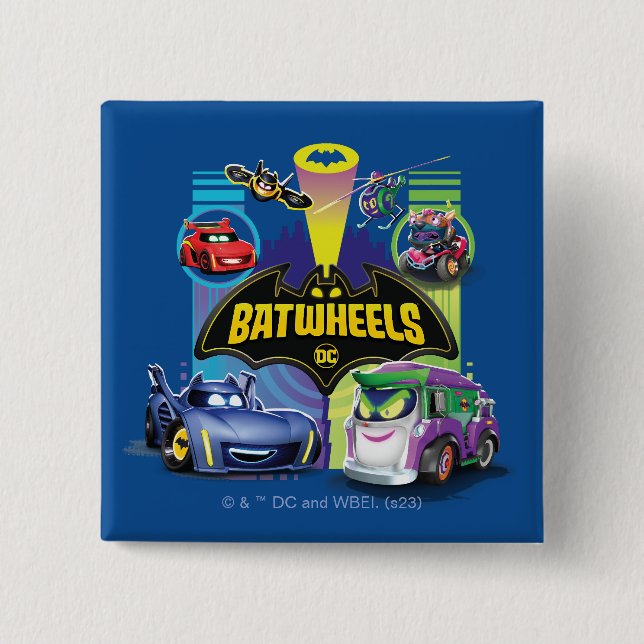 Badge Carré 5 Cm Batwheel™ Vs Légion de Zoom (Devant)