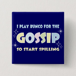 Badge Carré 5 Cm Bavardage de Bunco