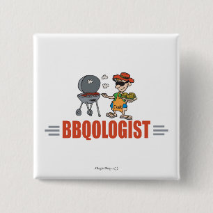 Badge Carré 5 Cm BBQ amusant