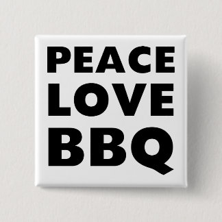 Badge Carré 5 Cm BBQ d'amour de paix