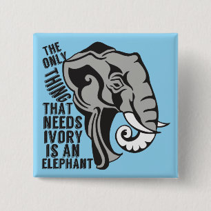 Badge Carré 5 Cm Beau éléphant