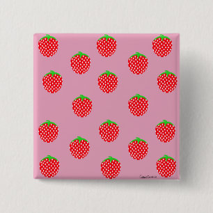 Badge Carré 5 Cm Beau été Berry