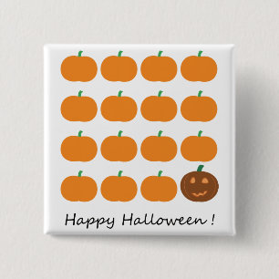 Badge Carré 5 Cm Beau Patch Citrouille Halloween