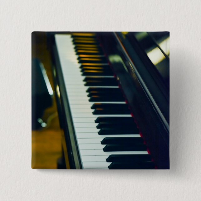 Badge Carré 5 Cm Beau piano (Devant)