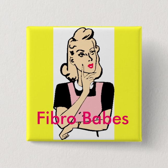 Badge Carré 5 Cm Bébés fibro (Devant)