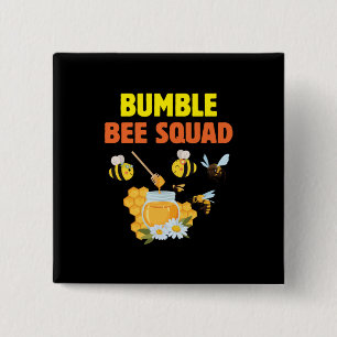 Badge Carré 5 Cm Beekeeper Art Bumble Bee Squad 2