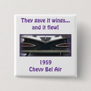 Badge Carré 5 Cm Bel Air 1959 de Chevy