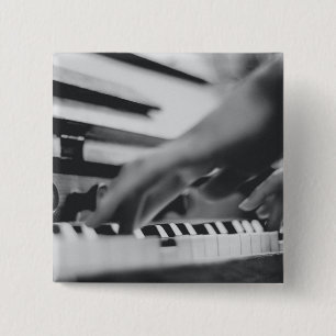 Badge Carré 5 Cm Belle oeuvre de piano