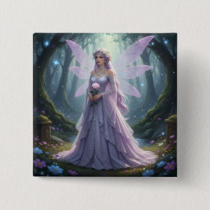 Badge Carré 5 Cm Belle Perle de juin Fairy