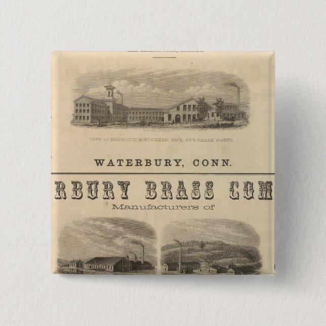 Badge Carré 5 Cm Benedict et Burnham Manufacturing Company (Devant)