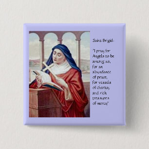 Badge Carré 5 Cm Bénédiction de saint Brigid