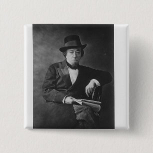 Badge Carré 5 Cm Benjamin Disraeli, ęr comte de Beaconsfield