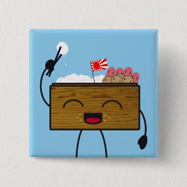 Badge Carré 5 Cm Bento-kun (Devant)