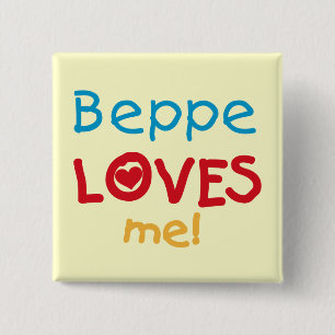 Badge Carré 5 Cm Beppe aime mes t-shirts et cadeaux
