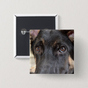 Badge Carré 5 Cm berger allemand par Shirley Taylor