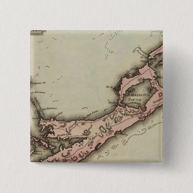 Badge Carré 5 Cm Bermudes (Devant)