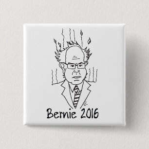 Badge Carré 5 Cm Bernie Sanders 2016