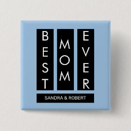 Badge Carré 5 Cm Best mom ever Custom kids names