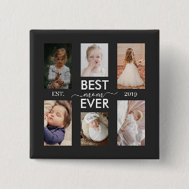 Badge Carré 5 Cm Best Mom Ever Customizable year and images