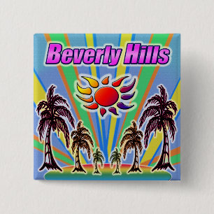 Badge Carré 5 Cm Beverly Hills Bouton d'amour été