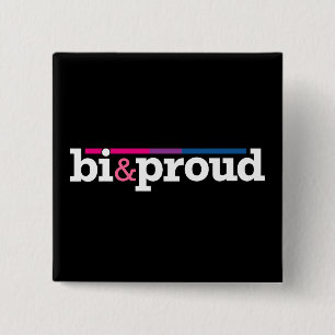Badge Carré 5 Cm Bi&fière Bouton noir