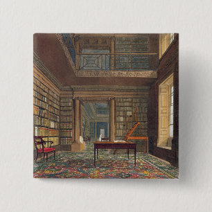 Badge Carré 5 Cm Bibliothèque universitaire d'Eton, de la "histoir