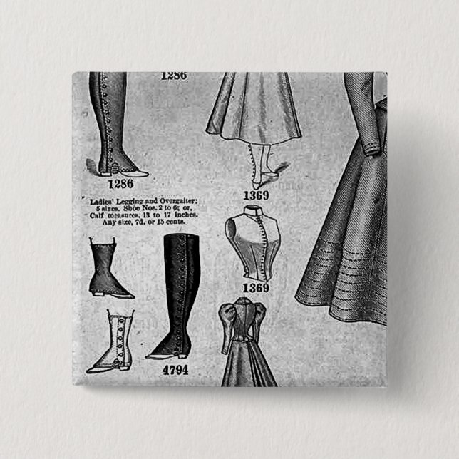 Badge Carré 5 Cm Bicycle Fashions1897 - cru de Madame (Devant)