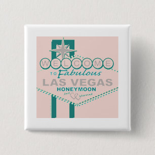 Badge Carré 5 Cm Bienvenue sur Fabulous Las Vegas Honeymoon