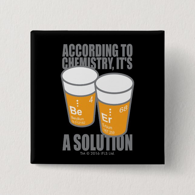 BADGE CARRÉ 5 CM BIÈRE (Devant)