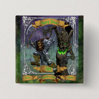 Badge Carré 5 Cm Bière anglaise naine faisante rage