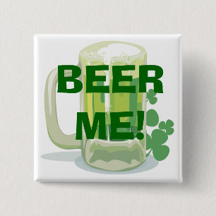 Badge Carré 5 Cm Bière je bouton