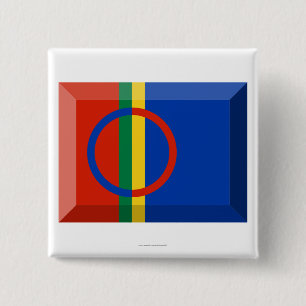 Badge Carré 5 Cm Bijou de drapeau de Sapmi