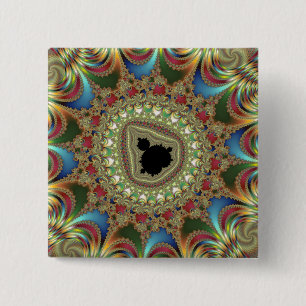 Badge Carré 5 Cm Bijoux fractal