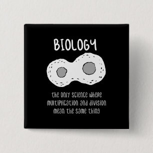 Badge Carré 5 Cm Biologie - Biologie Le Seul Cadeau Scientifique