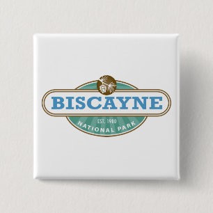 Badge Carré 5 Cm Biscayne National Park Floride