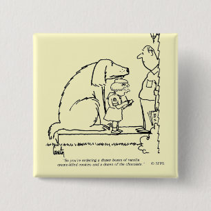 Badge Carré 5 Cm Biscuits de commande