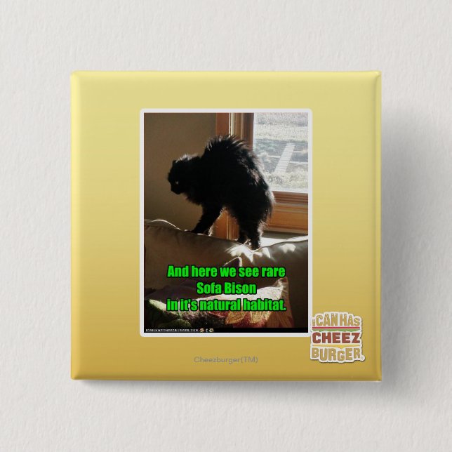 Badge Carré 5 Cm Bison de sofa (Devant)